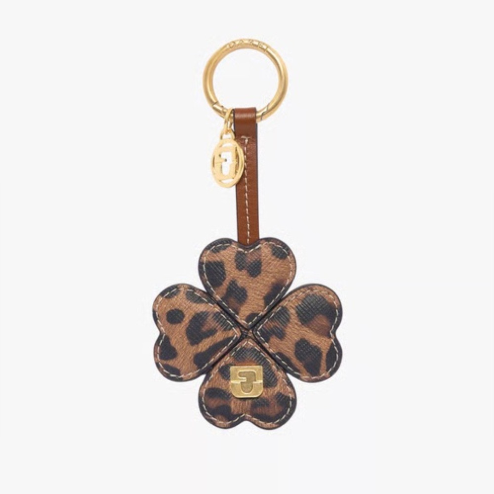 Gerard Darel Leopard Print Clover Bag Charm - NWT! Stocking Stuffer Idea